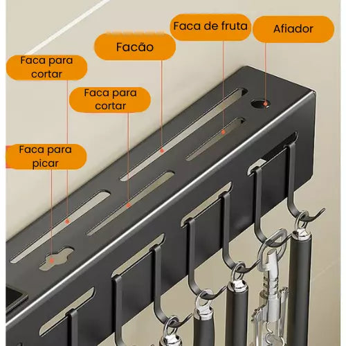 Prateleira Organizadora para Cozinha Multifuncional em Aço Inoxidável - ZoKitchen™️