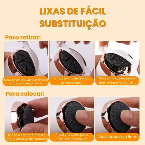 Cabeças de Lixa para PÉLIS™ - Removedor de Calos e Pele Morta