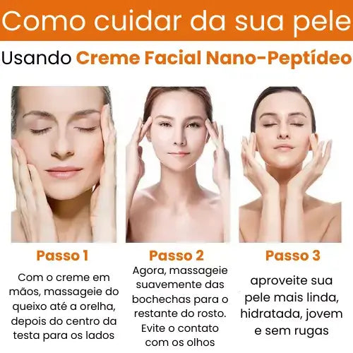 Creme Rejuvenescedor Facial Nano-Peptídeo ZoSkin™ - O Segredo da Juventude