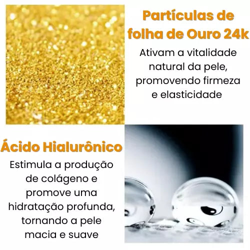 Sérum Ouro 24k - Hidratante Rejuvenescedor e Iluminador  | Leve 2 pague 1